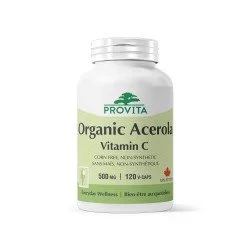Organic Acerola Vitamin C, 120 caps, Provita Nutrition
