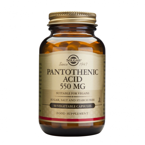 Pantothenic Acid 550 mg, 50 caps, SOLGAR