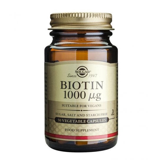 Biotin 1000 mcg, 50 caps, SOLGAR