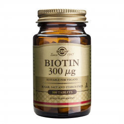 Biotina (Vitamina B7) 300 mcg, 100 tab, SOLGAR