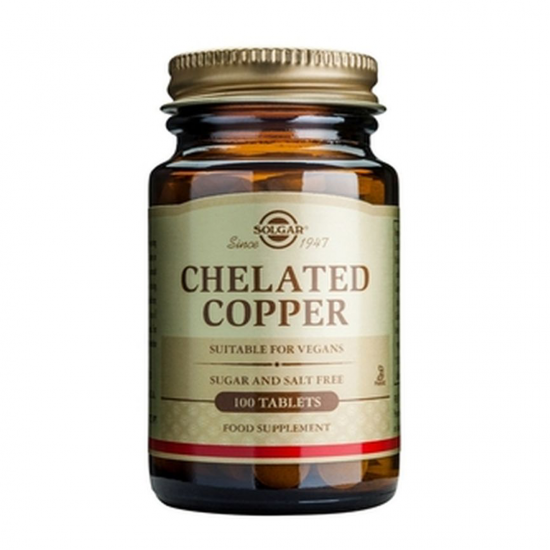 Chelated Copper 2,5 mg, 100 tab, SOLGAR