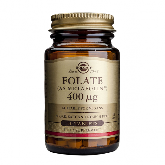 Folate (ca Metafolin) 400mcg, 50 tab, SOLGAR