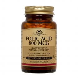 Folacin (Folic Acid) 800 mcg, 100 tablete, SOLGAR