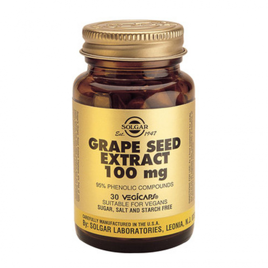 Grape Seed Extract 100 mg, 30 caps, SOLGAR Grape Seed Extract 100 mg, 30 caps, SOLGAR