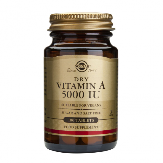 Vitamina A 5000 iu, 100 tab, SOLGAR 
