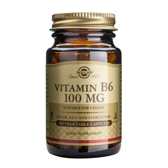 Vitamina B6 100 mg, 100 caps, SOLGAR