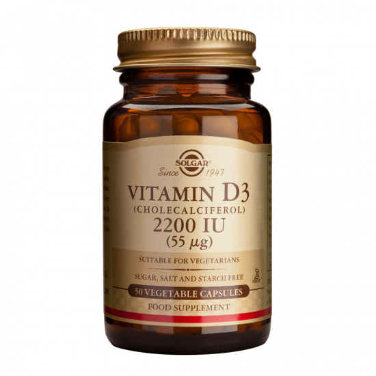 Vitamina D3 2200IU, 50 caps, SOLGAR