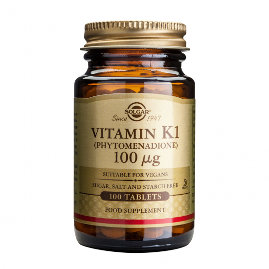 Vitamina K1 100 mcg, 100 tab, SOLGAR