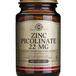 Zinc Picolinate 22mg, 100 tablete, SOLGAR