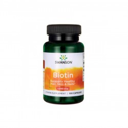 Biotin (Vitamina B7) 5 mg, 100 capsule
