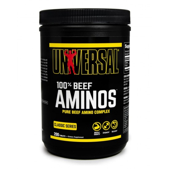 100% Beef Aminos, 200 tablete - Universal Nutrition