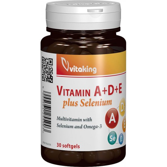 Vitamina A+D+E+Seleniu, 30 capsule, Vitaking