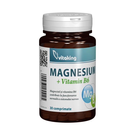 Magnesium + B6, 30 tablete, Vitaking Magnesium + B6, 30 tablete, Vitaking