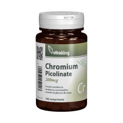 Picolinat de crom 200mcg - 100 comprimate Picolinat de crom 200mcg - 100 comprimate