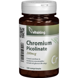 Chromium Picolinate, 100 tablete, Vitaking