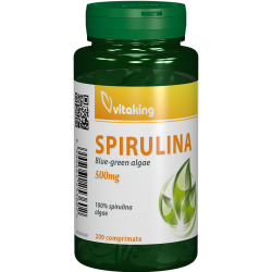 Spirulina 500 mg, 200 tablete, Vitaking