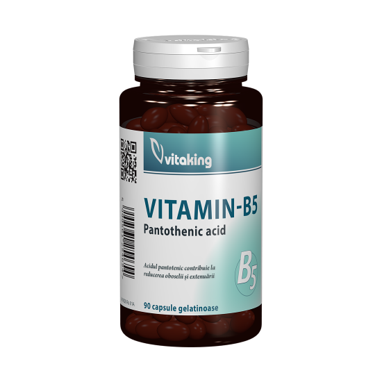 Vitamina B5 (acid pantotenic), 90 capsule, Vitaking