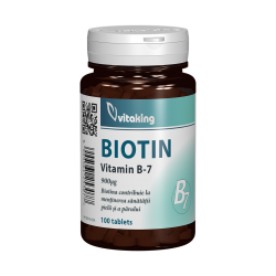 Biotina (Vitamina B7), 100 tablete, Vitaking