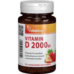 Vitamina D3, 2000UI, 90 capsule moi Vitamina D3, 2000UI, 90 capsule moi