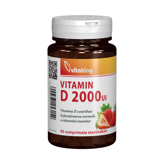 Vitamina D3, 2000UI, 90 capsule moi