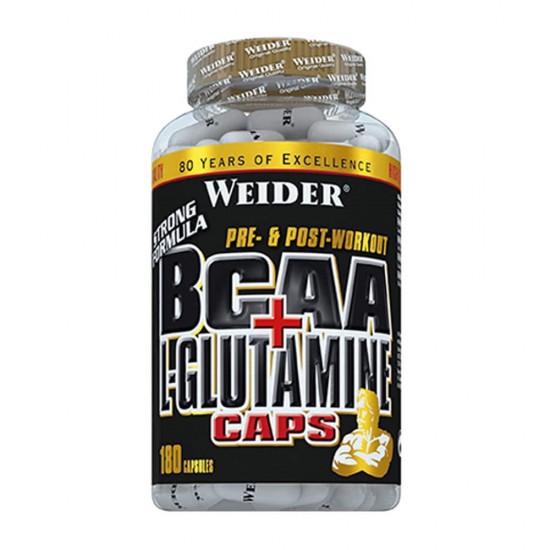 BCAA + L-Glutamine, 180 capsule - Weider