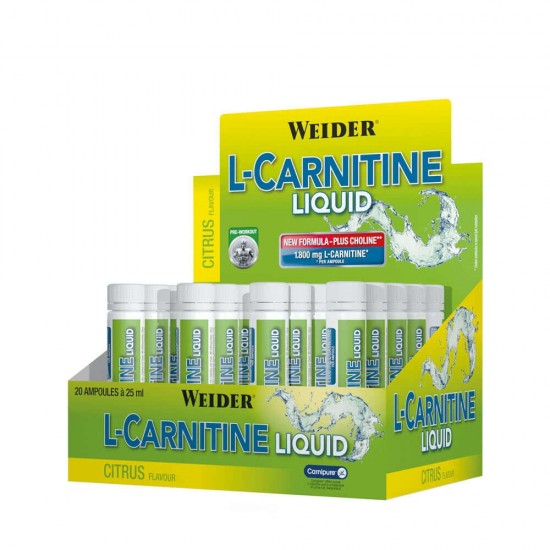 L-Carnitine Liquid, 20 fiole - Weider