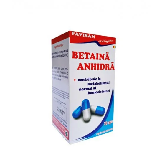 Betaina anhidra, 70 capsule - Favisan Betaina anhidra, 70 capsule - Favisan