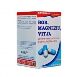 Bor, magneziu, vitamina d3, 70 capsule - Favisan