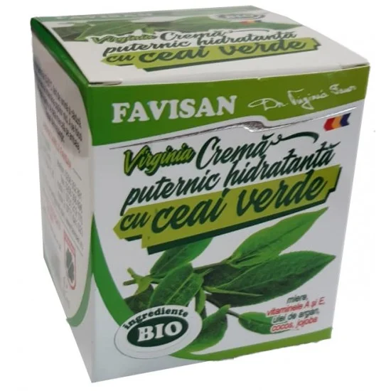 Crema puternic hidratanta cu ceai verde, 50 ml - Favisan Crema puternic hidratanta cu ceai verde, 50 ml - Favisan