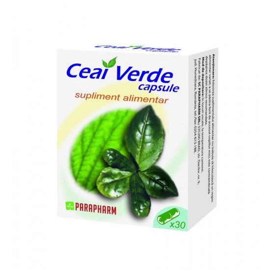 Ceai verde, 30 capsule - Parapharm