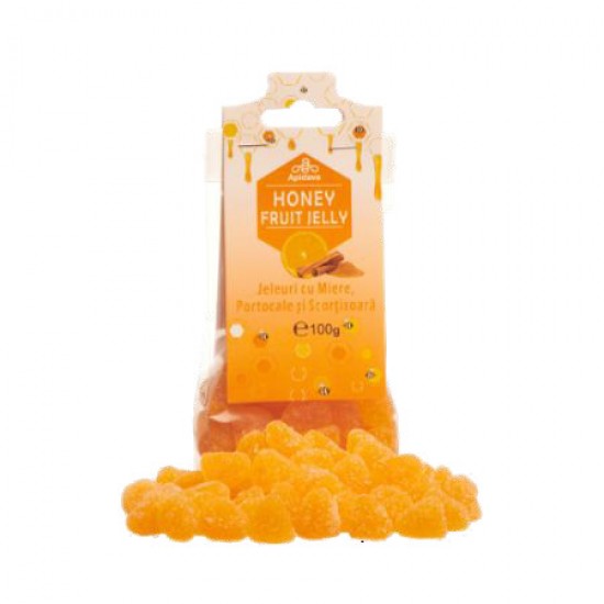 Jeleuri cu miere, aroma de portocale si scortisoara, 100g - Apidava