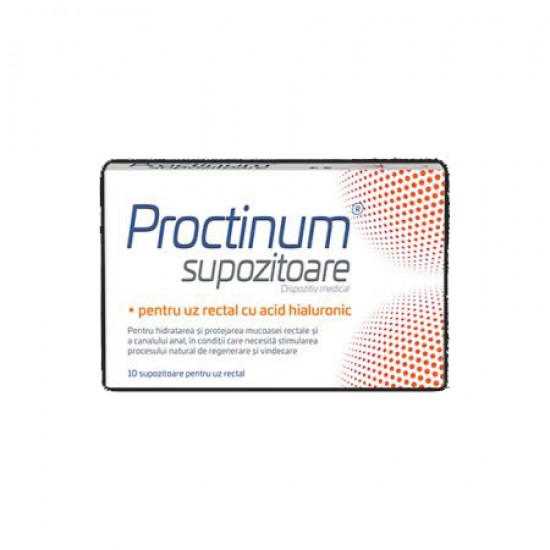Proctinum supozitoare cu acid hialuronic pentru hemoroizi, 10 bucati - Zdrovit