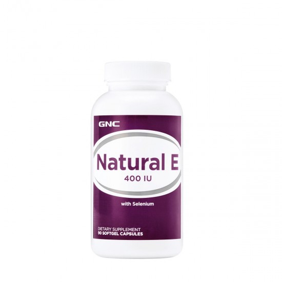GNC Vitamina E Naturala 400 UI cu Seleniu, 90 cps
