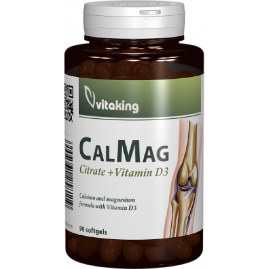 Citrat de Calciu-Magneziu cu vitamina D, 90 capsule gelatinoase