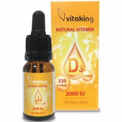 Picaturi de Vitamina D3, 2000UI, 10ml (320 picaturi) - Vitaking