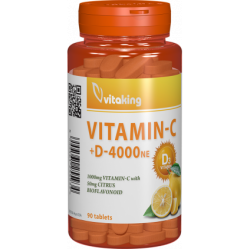 Vitamina C + D cu bioflavonoide, 90 comprimate