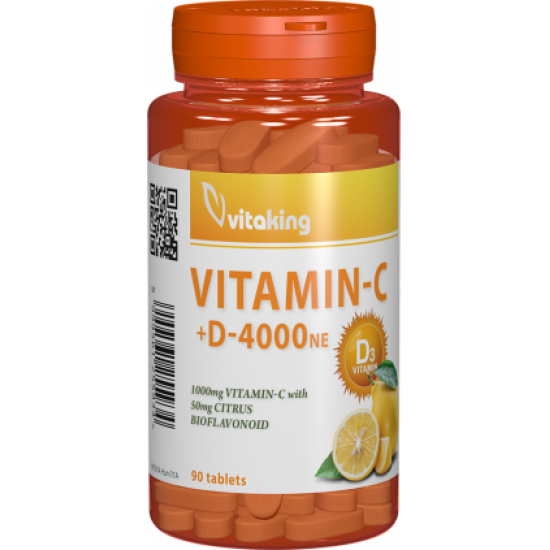 Vitamina C + D cu bioflavonoide, 90 comprimate