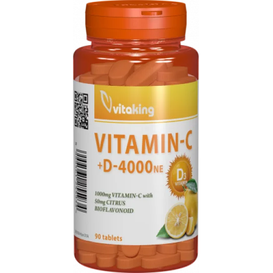 Vitamina C + D cu bioflavonoide, 90 comprimate