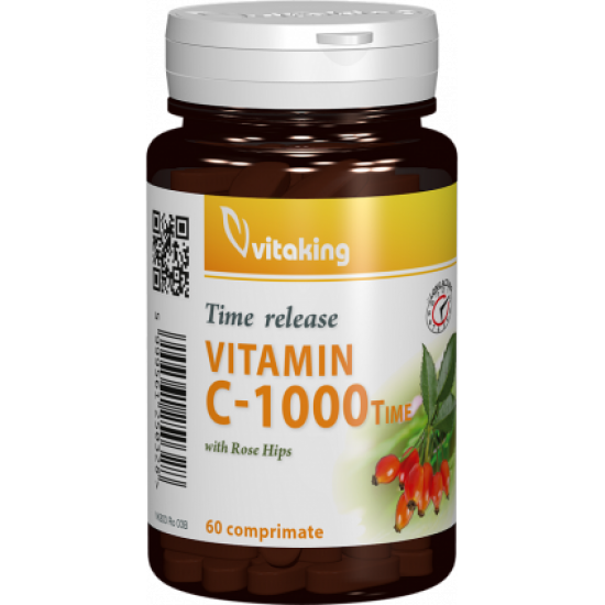 Vitamina C 1000 mg cu absorbtie lenta, 60 comprimate