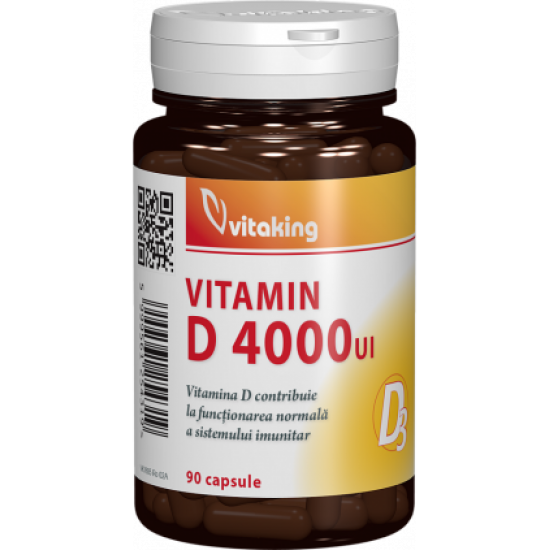 Vitamina D3 Forte, 4000UI , 90 capsule