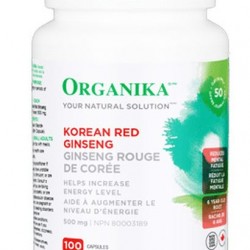 Korean Red Ginseng 500mg, 100 caps, Organika